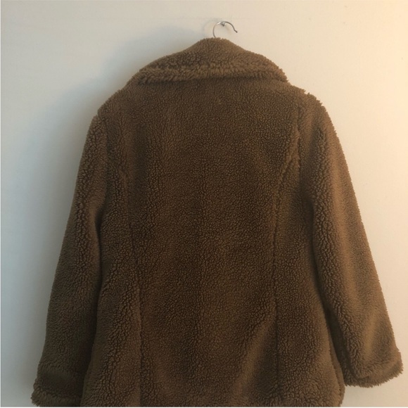 SEBBY (sold out) Brown Teddy Coat Faux Shearling Jacket Medium - Picture 2 of 4